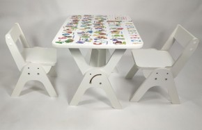 Детский растущий стол-парта и два стула Я САМ "Умка-Дуо" (Алфавит) в Игриме - igrim.mebel-74.com | фото