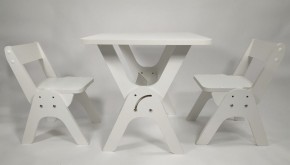 Детский растущий стол-парта и два стула Я САМ "Умка-Дуо" (Белый) в Игриме - igrim.mebel-74.com | фото