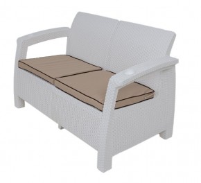Диван Yalta Premium Sofa 2 Set (Ялта) белый (+подушки под спину) в Игриме - igrim.mebel-74.com | фото