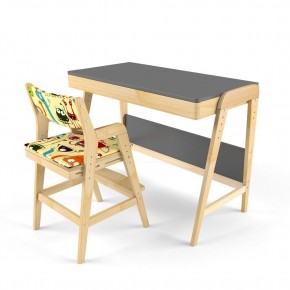 Комплект растущий стол и стул с чехлом 38 попугаев «Вуди» (Серый, Береза, Монстры) в Игриме - igrim.mebel-74.com | фото