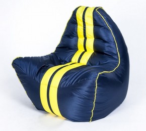 Кресло бескаркасное Авто (Черное с желтой полосой) в Игриме - igrim.mebel-74.com | фото