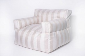 Кресло бескаркасное Уют полоса (Молочный) в Игриме - igrim.mebel-74.com | фото
