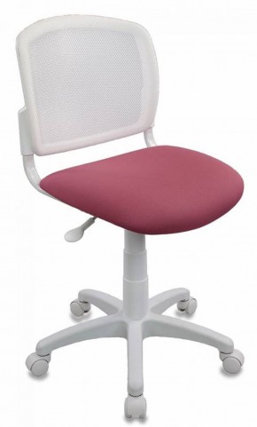 Кресло детское Бюрократ CH-W296NX/26-31 белый TW-15 розовый 26-31 в Игриме - igrim.mebel-74.com | фото
