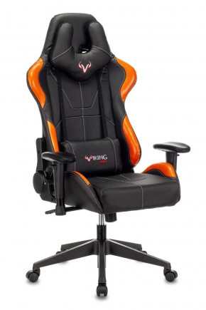 Кресло игровое Бюрократ VIKING 5 AERO ORANGE черный/оранжевый в Игриме - igrim.mebel-74.com | фото