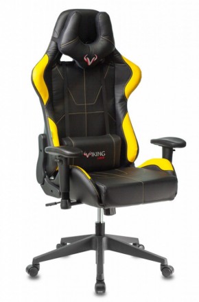 Кресло игровое Бюрократ VIKING 5 AERO YELLOW черный/желтый в Игриме - igrim.mebel-74.com | фото