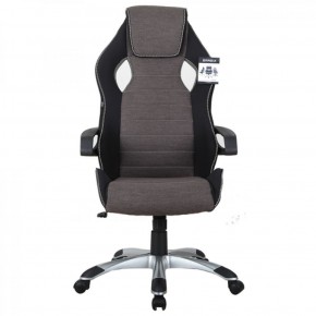 Кресло компьютерное BRABIX Techno GM-002 (ткань) черное/серое, вставки белые (531815) в Игриме - igrim.mebel-74.com | фото