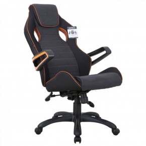 Кресло компьютерное BRABIX Techno Pro GM-003 (ткань черное/серое, вставки оранжевые) 531813 в Игриме - igrim.mebel-74.com | фото