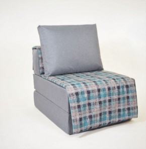 Кресло-кровать бескаркасное Харви (серый-квадро азур) в Игриме - igrim.mebel-74.com | фото
