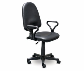 Кресло офисное Престиж+ (черный кожзам PV-1) г/п 140/ПВМ/ гольф в Игриме - igrim.mebel-74.com | фото