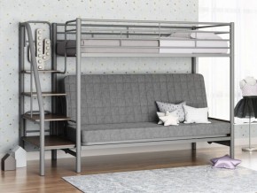Кровать двухъярусная с диваном "Мадлен-3" (Серый/Серый) в Игриме - igrim.mebel-74.com | фото