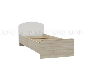 МАРТИНА Кровать 800 с настилом ЛДСП (Белый глянец/дуб сонома) в Игриме - igrim.mebel-74.com | фото