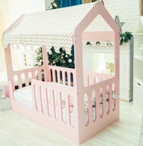 Кровать-домик без ящика 800*1600 (Розовый) в Игриме - igrim.mebel-74.com | фото