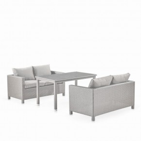 Обеденный комплект плетеной мебели с диванами T256C/S59C-W85 Latte в Игриме - igrim.mebel-74.com | фото