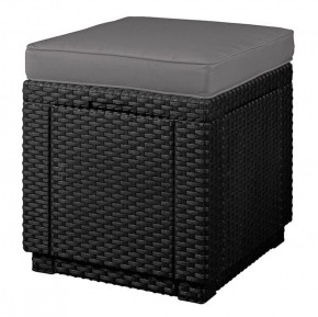 Пуфик Куб с подушкой (Cube with cushion) графит - прохладный серый в Игриме - igrim.mebel-74.com | фото