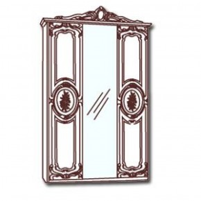 Шкаф 3-х дверный с зеркалами (01.143) Роза (беж) в Игриме - igrim.mebel-74.com | фото