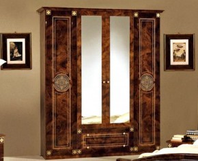 Шкаф 4-х дверный с зеркалами (02.144) Рома (орех) в Игриме - igrim.mebel-74.com | фото