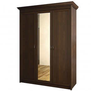Шкаф для одежды 3-дверный с зеркалом №671 Флоренция Дуб оксфорд в Игриме - igrim.mebel-74.com | фото