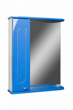 Шкаф-зеркало Радуга Синий металлик 55 левый АЙСБЕРГ (DA1129HZR) в Игриме - igrim.mebel-74.com | фото