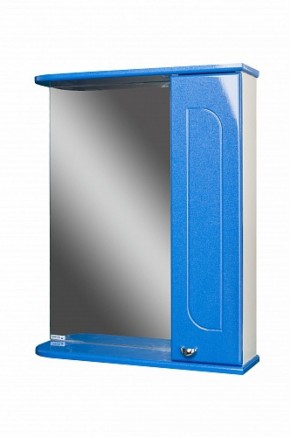 Шкаф-зеркало Радуга Синий металлик 55 правый АЙСБЕРГ (DA1129HZR) в Игриме - igrim.mebel-74.com | фото