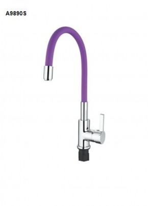 Смеситель для кухни с силиконовым изливом A9890S (Фиолетовый) в Игриме - igrim.mebel-74.com | фото