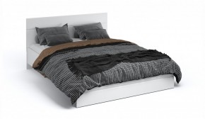 Спальня Йорк Кровать 160 с подъемным механизмом Белый жемчуг/Белый глянец в Игриме - igrim.mebel-74.com | фото